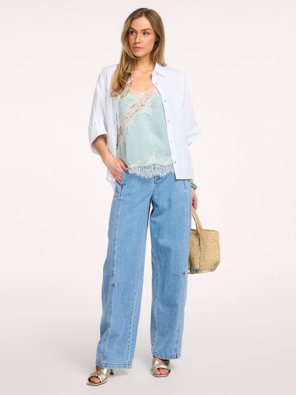 Ontdek de Idun viscosemix top van Co'Couture in de kleur Mintgroen bij Orangebag. Op werkdagen voor 21:45 besteld, morgen in huis.