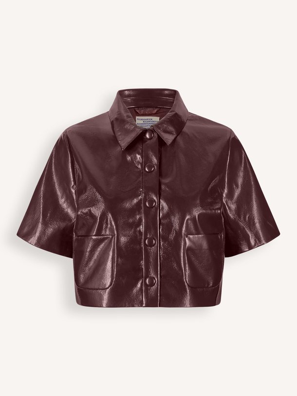 Ontdek de Beth lak leatherlook jasje van Baum und Pferdgarten in de kleur Bordeauxrood bij Orangebag. Op werkdagen voor 21:45 besteld, morgen in huis.