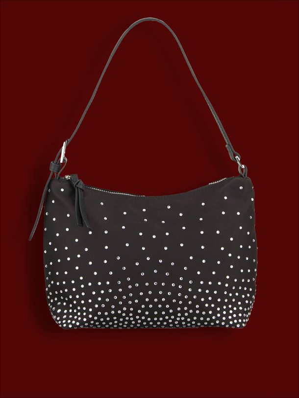 Ontdek de Glimsy geweven schoudertas met strass van Becksondergaard in de kleur Zwart bij Orangebag. Op werkdagen voor 21:45 besteld, morgen in huis.