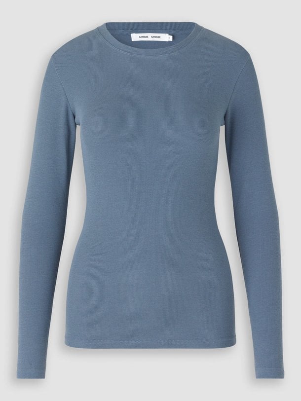 Ontdek de Alexa organic cotton rib longsleeve van Samsoe Samsoe in de kleur blauwgrijs bij Orangebag. Op werkdagen voor 21:45 besteld, morgen in huis.