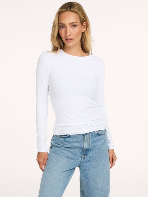 Samsoe Samsoe Alexa - Organic Cotton Rib Longsleeve - Wit Ontdek de Alexa organic cotton rib longsleeve van Samsoe Samsoe in de kleur wit bij Orangebag. Op werkdagen voor 21:45 besteld, morgen in huis.