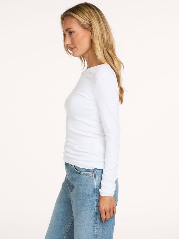 Samsoe Samsoe Alexa - Organic Cotton Rib Longsleeve - Wit Ontdek de Alexa organic cotton rib longsleeve van Samsoe Samsoe in de kleur wit bij Orangebag. Op werkdagen voor 21:45 besteld, morgen in huis.