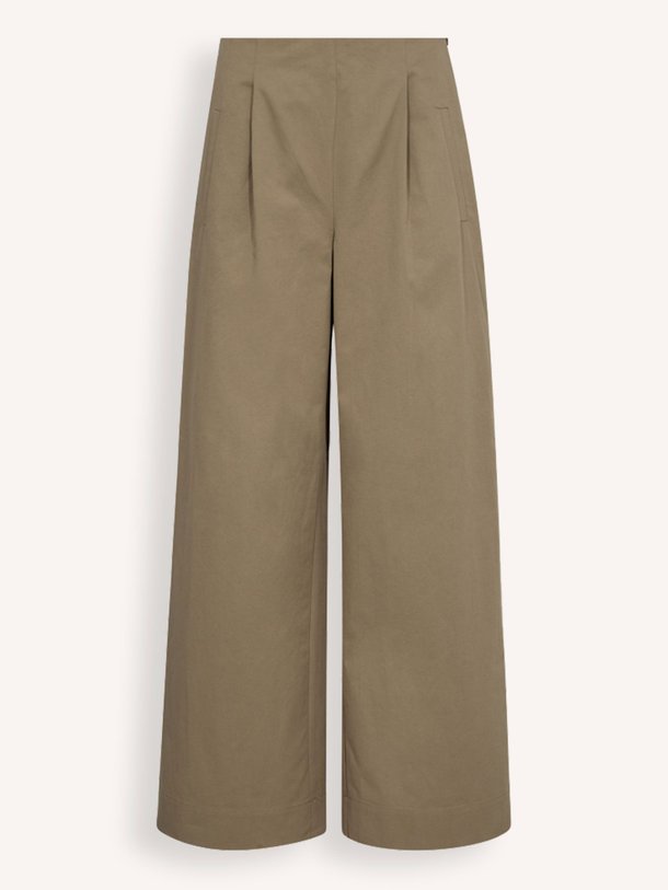 Ontdek de Frex katoenen wide leg pantalon van Co'Couture in de kleur camel bij Orangebag. Op werkdagen voor 21:45 besteld, morgen in huis.