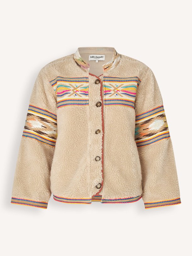 Ontdek de Siri geweven teddy jack met borduursel van Lollys Laundry in de kleur Beige bij Orangebag. Op werkdagen voor 21:45 besteld, morgen in huis.