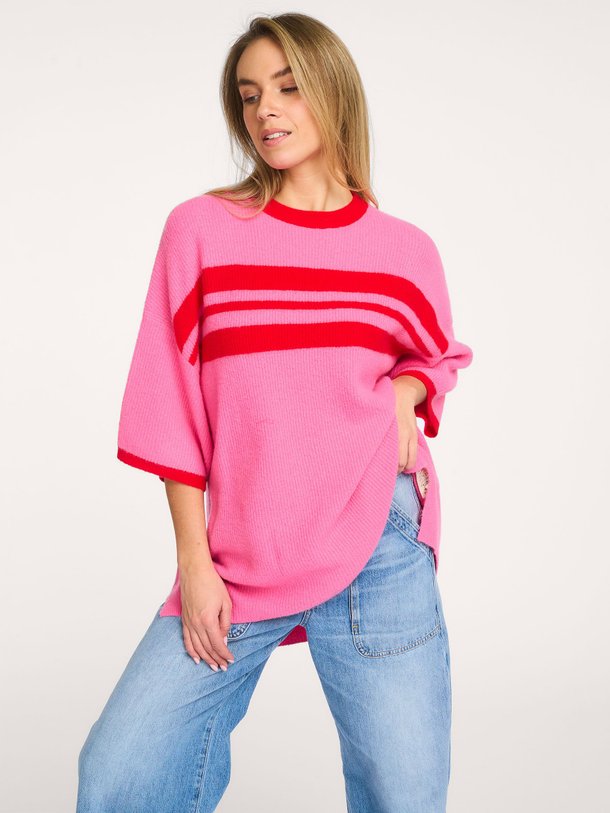 Ontdek de Damsville wolmix trui van American Vintage in de kleur Roze bij Orangebag. Op werkdagen voor 21:45 besteld, morgen in huis.