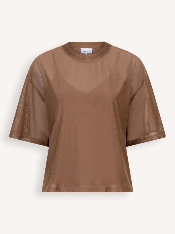 Ontdek de Tenz geweven mesh top van Dante 6 in de kleur Bruin bij Orangebag. Op werkdagen voor 21:45 besteld, morgen in huis.