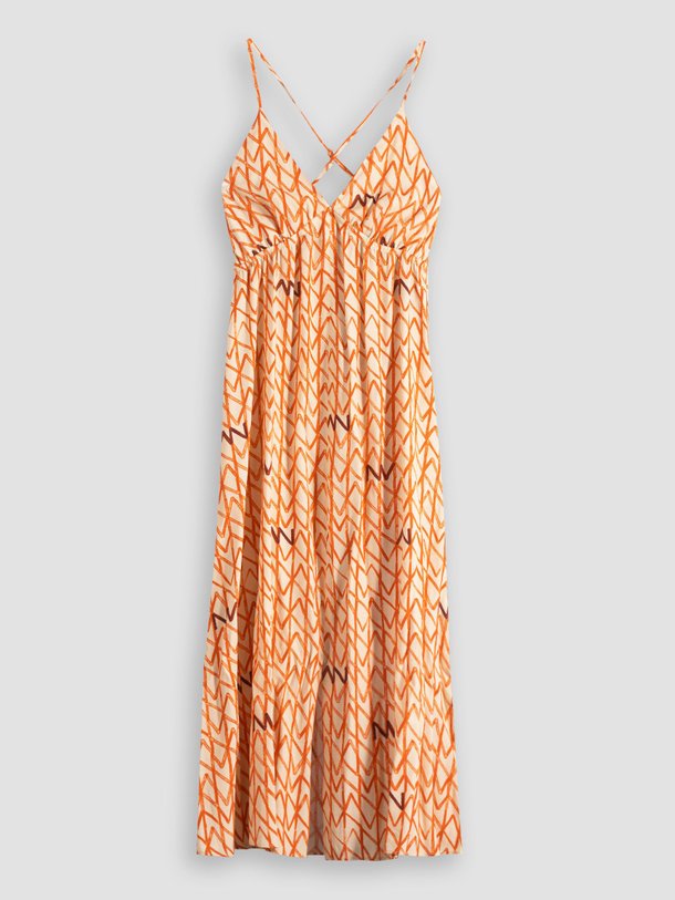 Ontdek de Bieke viscose jurk met print van Nathalie Vleeschouwer in de kleur oranje bij Orangebag. Op werkdagen voor 21:45 besteld, morgen in huis.