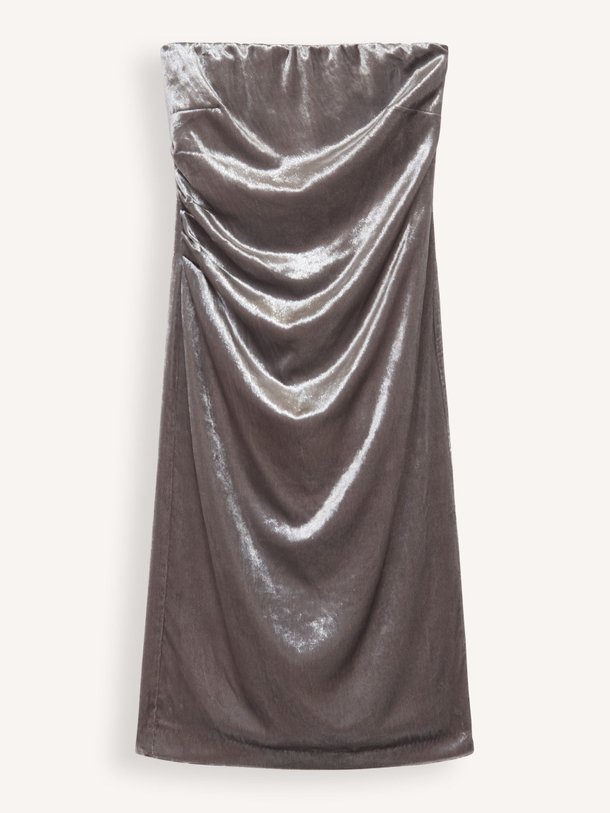 Ontdek de Bella geweven metallic strapless jurk van Graumann in de kleur zilverkleur bij Orangebag. Op werkdagen voor 21:45 besteld, morgen in huis.