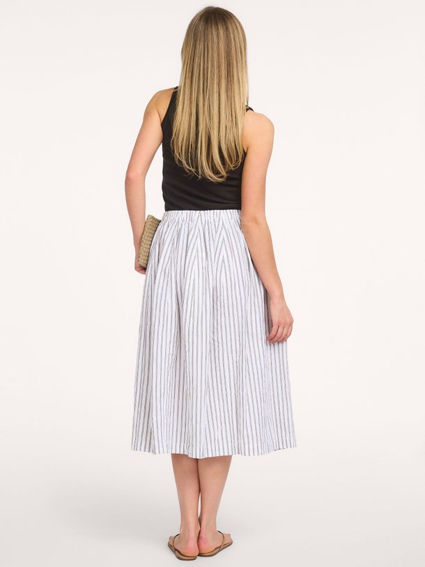 Ontdek de Cinley katoenmix gestreepte midi rok van Bellerose in de kleur Blauw bij Orangebag. Op werkdagen voor 21:45 besteld, morgen in huis.