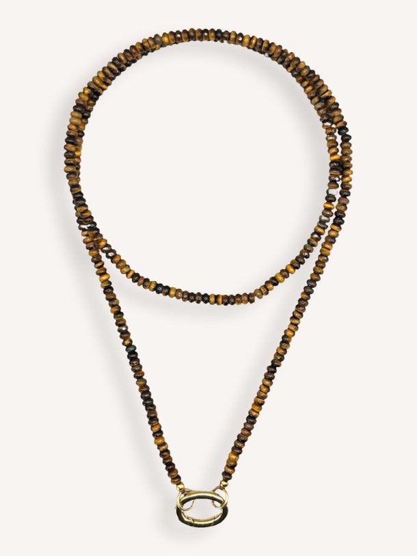 Ontdek de Roger Long vergulde halsketting met kralen van Bonnie Studios in de kleur Donkerbruin bij Orangebag. Op werkdagen voor 21:45 besteld, morgen in huis.