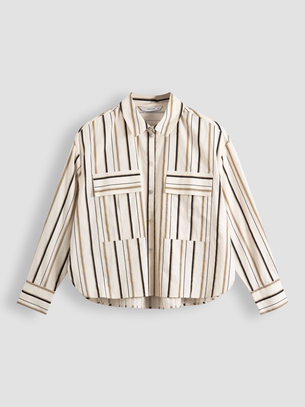Ontdek de Katoenen poplin blouse met print van Summum in de kleur ecru bij Orangebag. Op werkdagen voor 21:45 besteld, morgen in huis.