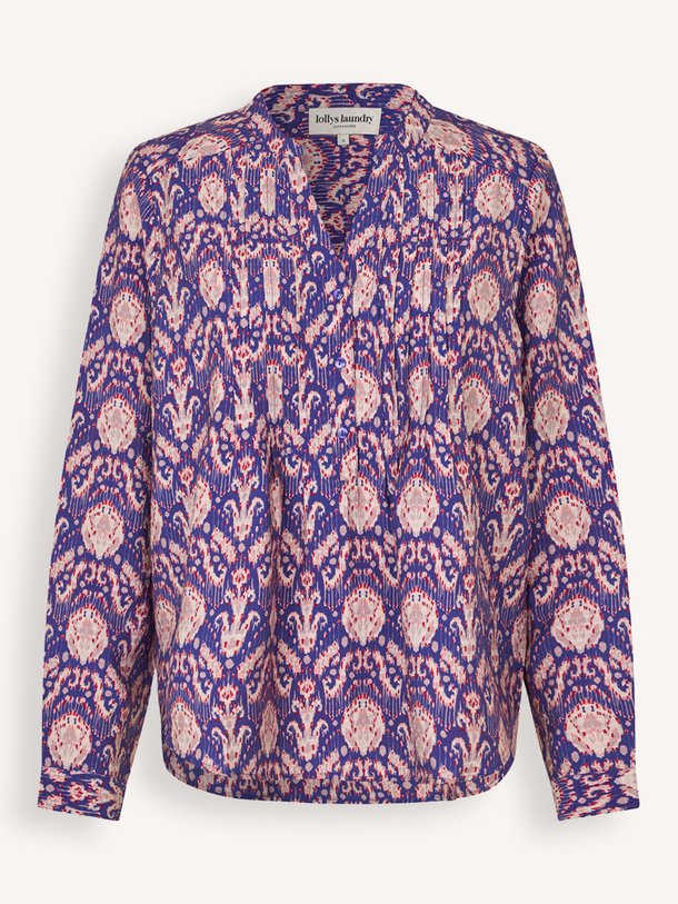 Ontdek de Helena viscosemix top met dessin van Lollys Laundry in de kleur Paars bij Orangebag. Op werkdagen voor 21:45 besteld, morgen in huis.