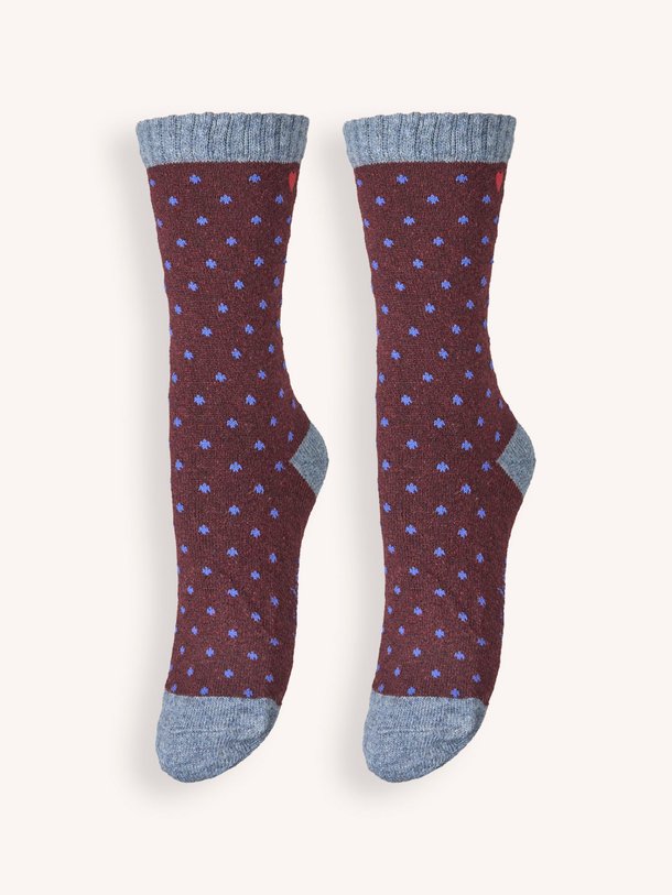 Ontdek de Dotted Wola wolmix sokken van Becksondergaard in de kleur Bordeauxrood bij Orangebag. Op werkdagen voor 21:45 besteld, morgen in huis.