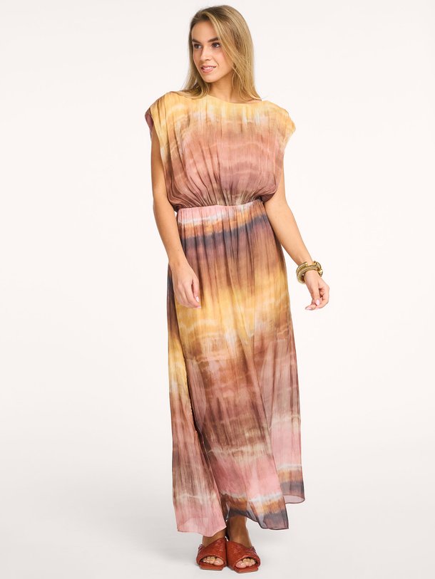 Ontdek de Kylan geweven maxi jurk met print van Dante 6 in de kleur Lichtbruin bij Orangebag. Op werkdagen voor 21:45 besteld, morgen in huis.