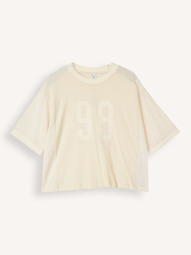 Ontdek de Katoenen T-shirt van Summum in de kleur Ecru bij Orangebag. Op werkdagen voor 21:45 besteld, morgen in huis.