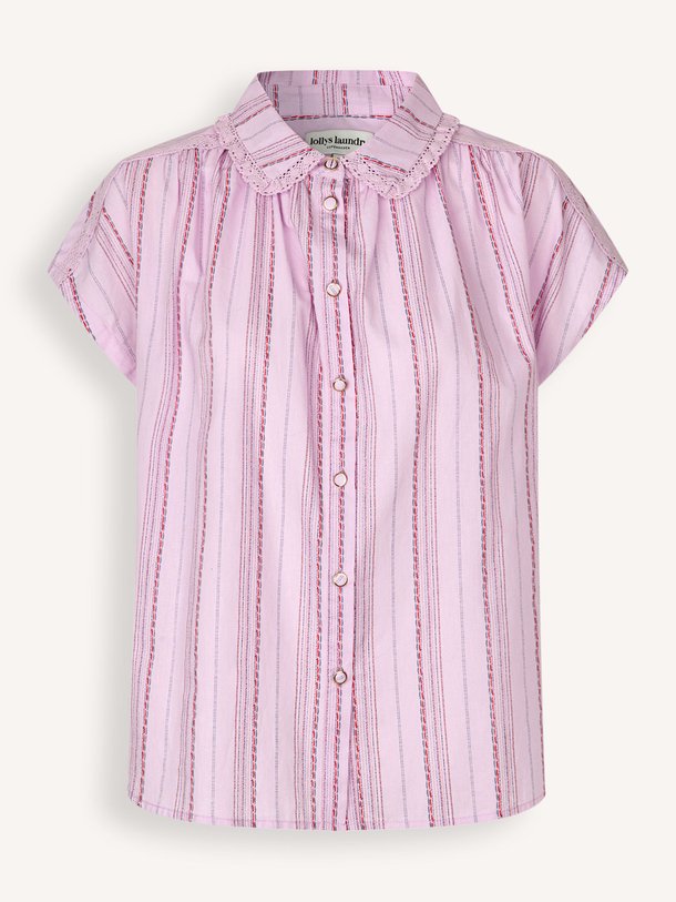 Ontdek de Badal katoenen gestreepte blouse van Lollys Laundry in de kleur Lila bij Orangebag. Op werkdagen voor 21:45 besteld, morgen in huis.