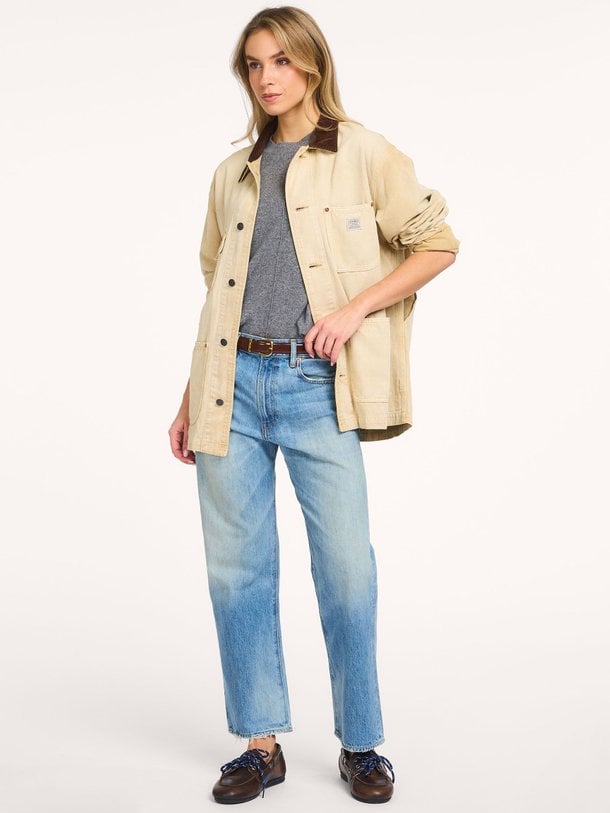 Ontdek de Chore katoenen jack van Denimist in de kleur Beige bij Orangebag. Op werkdagen voor 21:45 besteld, morgen in huis.