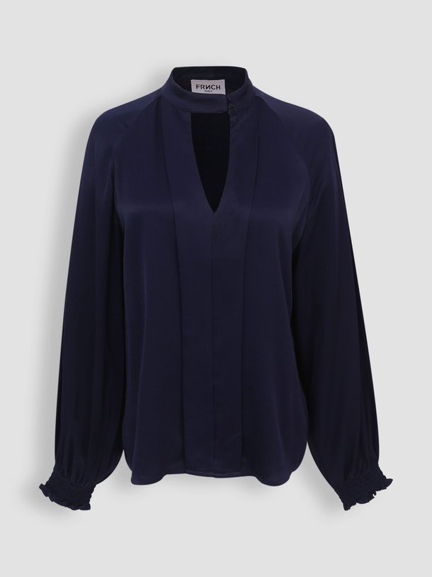 Ontdek de Elbar viscose top van Frnch in de kleur donkerblauw bij Orangebag. Op werkdagen voor 21:45 besteld, morgen in huis.