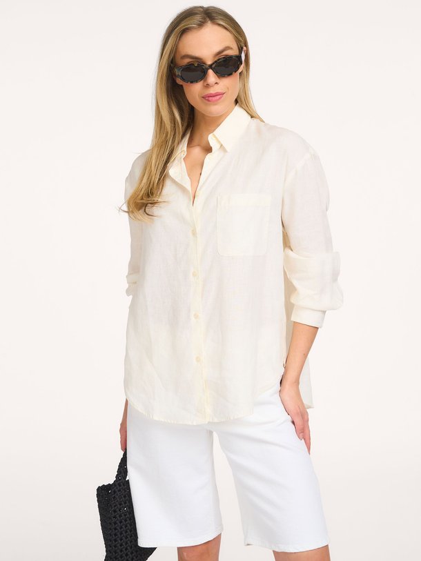 Ontdek de Linnen blouse van Colorful Standard in de kleur Off-white bij Orangebag. Op werkdagen voor 21:45 besteld, morgen in huis.