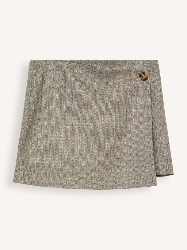 Ontdek de Emmy viscosemix overslag rok met dessin van My Essential Wardrobe in de kleur grijs bij Orangebag. Op werkdagen voor 21:45 besteld, morgen in huis.