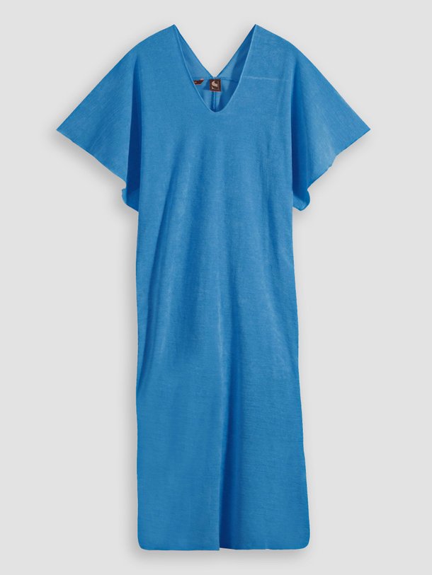 Ontdek de Kaftan katoenen badstof maxi jurk van Speezys in de kleur blauw bij Orangebag. Op werkdagen voor 21:45 besteld, morgen in huis.