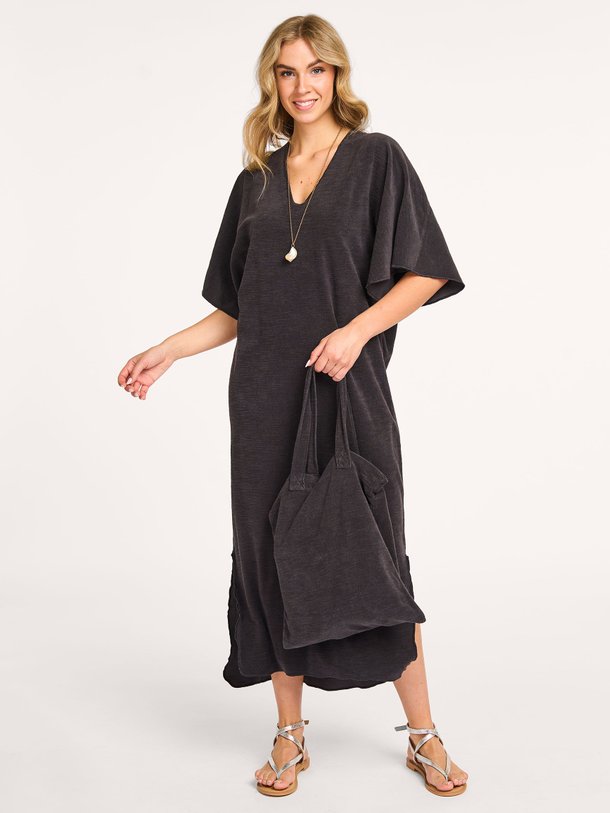 Ontdek de Kaftan, katoenen badstof maxi jurk van Speezys bij Orangebag. Op werkdagen voor 21:45 besteld, morgen in huis.