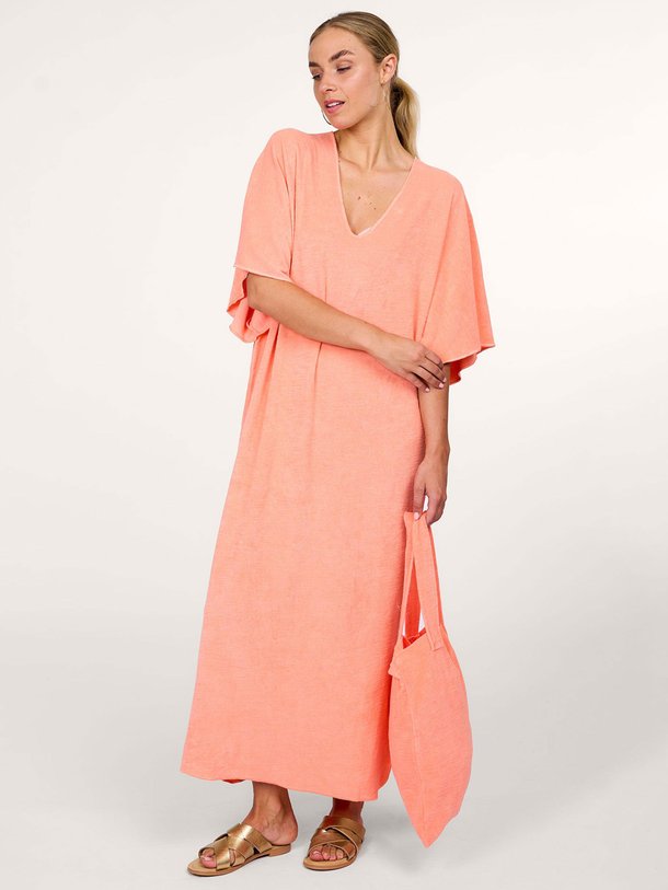 Ontdek de Kaftan katoenen badstof jurk van Speezys in de kleur oranje bij Orangebag. Op werkdagen voor 21:45 besteld, morgen in huis.