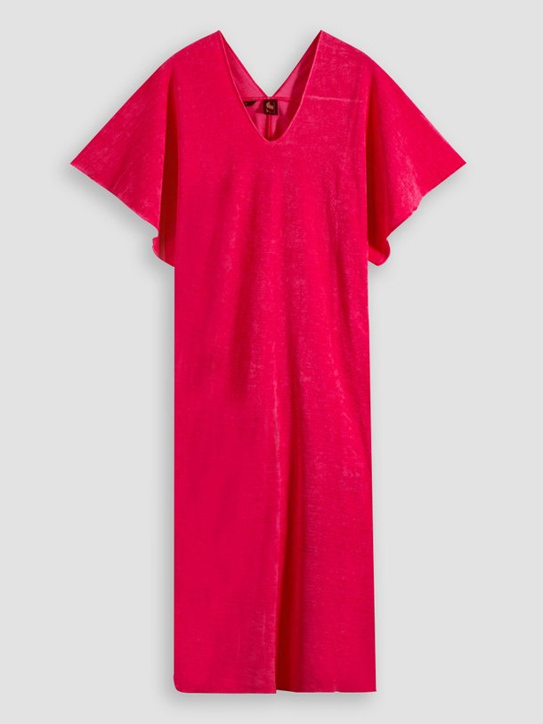 Ontdek de Kaftan katoenen badstof maxi jurk van Speezys in de kleur fuchsia bij Orangebag. Op werkdagen voor 21:45 besteld, morgen in huis.
