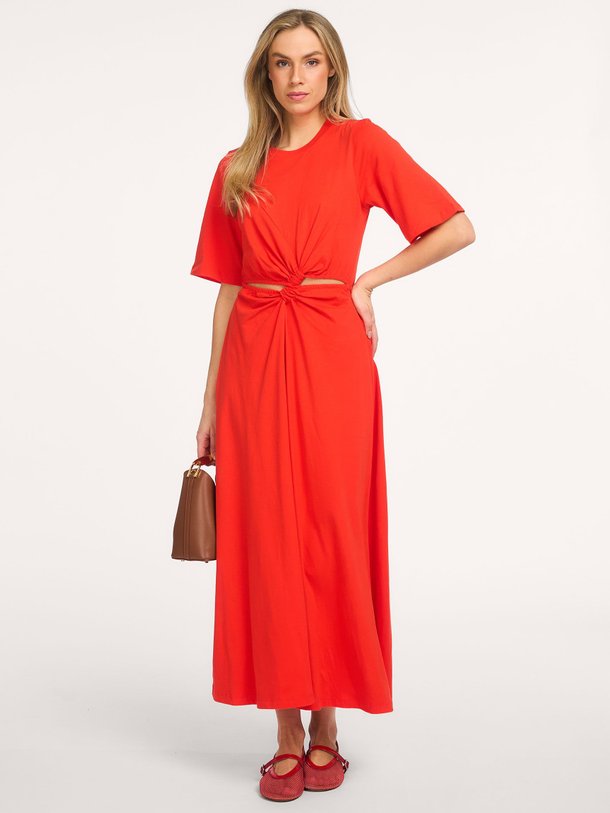 Ontdek de Katoenen midi jurk van Farm Rio in de kleur Rood bij Orangebag. Op werkdagen voor 21:45 besteld, morgen in huis.