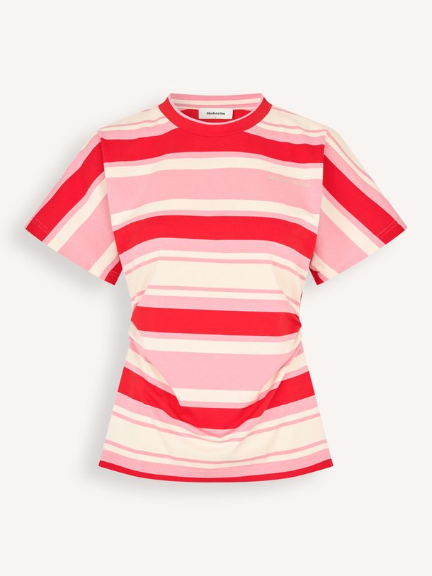Ontdek de Urban katoenmix gestreept T-shirt van Modstrom in de kleur Roze bij Orangebag. Op werkdagen voor 21:45 besteld, morgen in huis.