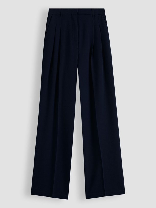 Ontdek de Dominic viscosemix wide leg pantalon van Bellerose in de kleur donkerblauw bij Orangebag. Op werkdagen voor 21:45 besteld, morgen in huis.