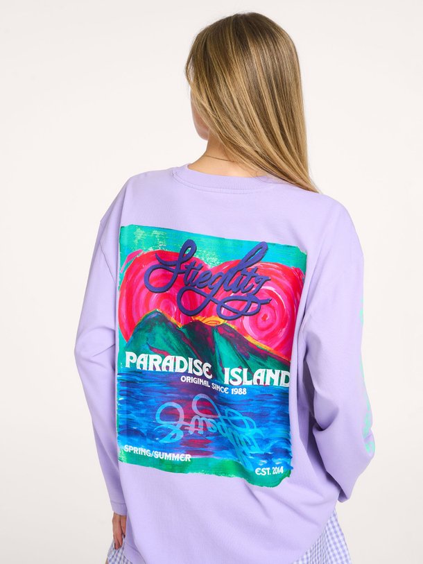 Ontdek de Fanna katoenen oversized longsleeve van Stieglitz in de kleur Paars bij Orangebag. Op werkdagen voor 21:45 besteld, morgen in huis.