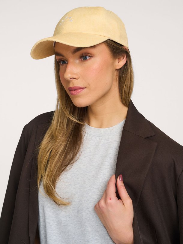 Ontdek de Franklin geweven pet met borduursel van Varley in de kleur Geel bij Orangebag. Op werkdagen voor 21:45 besteld, morgen in huis.