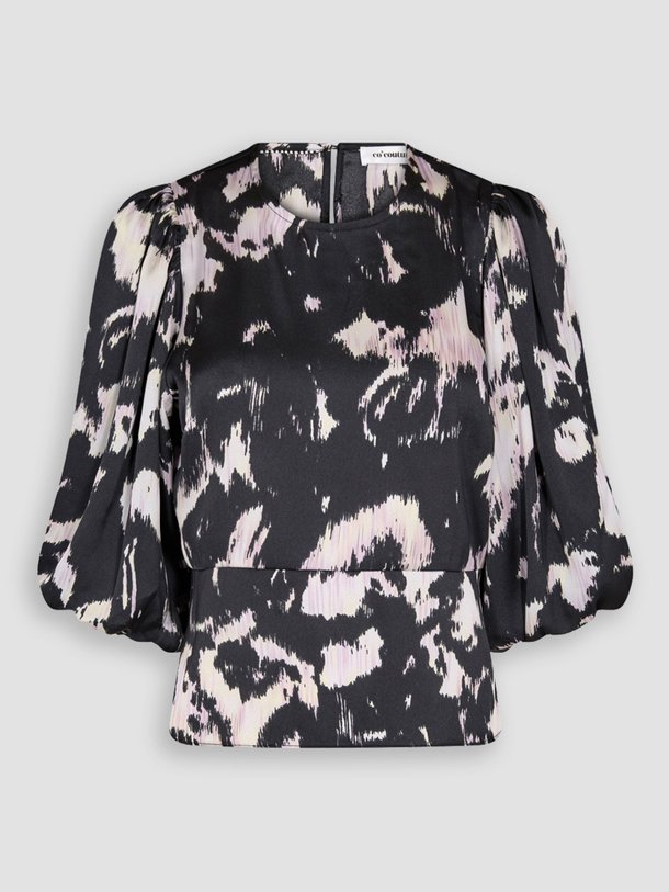 Ontdek de Mari geweven top met print van Co'Couture in de kleur zwart bij Orangebag. Op werkdagen voor 21:45 besteld, morgen in huis.