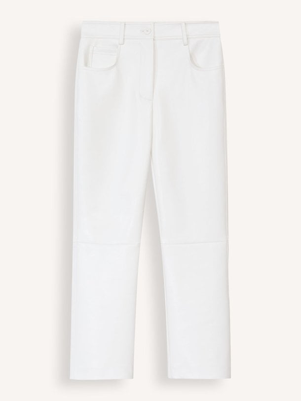 Ontdek de Viscosemix leatherlook broek van Semicouture in de kleur off-white bij Orangebag. Op werkdagen voor 21:45 besteld, morgen in huis.