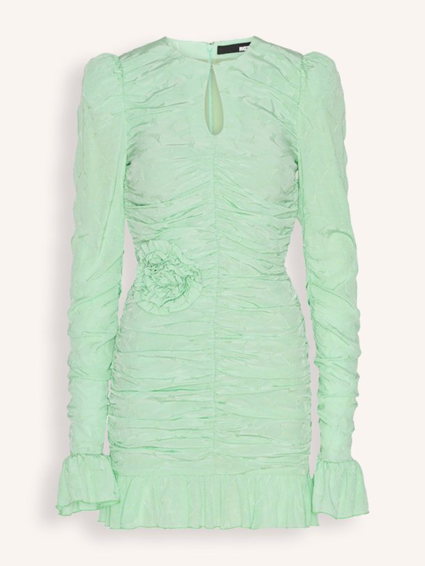 Ontdek de Viscose jurk met plooien van Rotate Birger Christensen in de kleur lichtgroen bij Orangebag. Op werkdagen voor 21:45 besteld, morgen in huis.