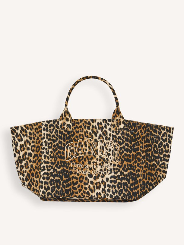 Ontdek de Organic cotton logo shopper van Ganni in de kleur Bruin bij Orangebag. Op werkdagen voor 21:45 besteld, morgen in huis.