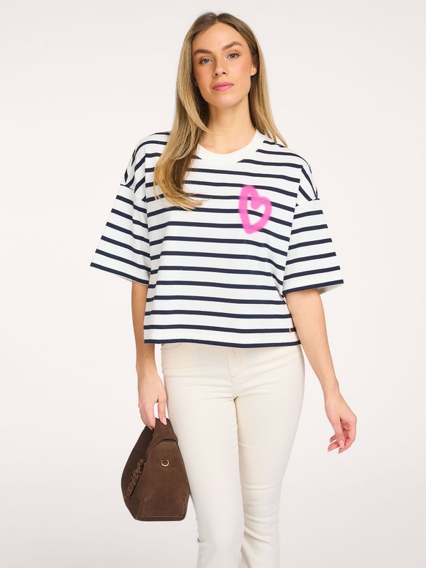 Ontdek de Katoenen gestreept T-shirt van Des Petits Hauts in de kleur Wit bij Orangebag. Op werkdagen voor 21:45 besteld, morgen in huis.