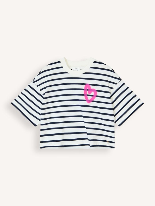 Ontdek de Katoenen gestreept T-shirt van Des Petits Hauts in de kleur Wit bij Orangebag. Op werkdagen voor 21:45 besteld, morgen in huis.