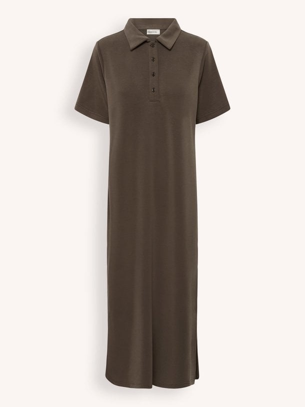 Ontdek de Helle viscosemix jersey jurk van My Essential Wardrobe in de kleur Bruin bij Orangebag. Op werkdagen voor 21:45 besteld, morgen in huis.