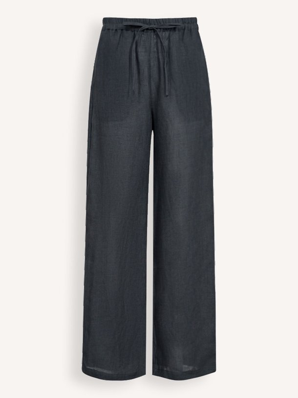 Ontdek de Loise linnen broek van Co'Couture in de kleur donkergrijs bij Orangebag. Op werkdagen voor 21:45 besteld, morgen in huis.
