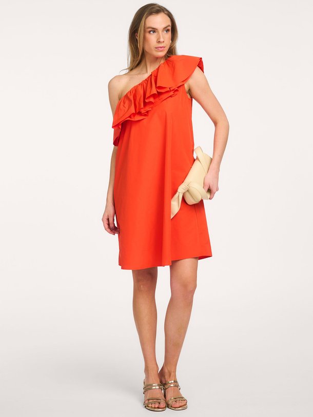 Ontdek de Juicer geweven one shoulder jurk van Essentiel Antwerp in de kleur Oranje bij Orangebag. Op werkdagen voor 21:45 besteld, morgen in huis.