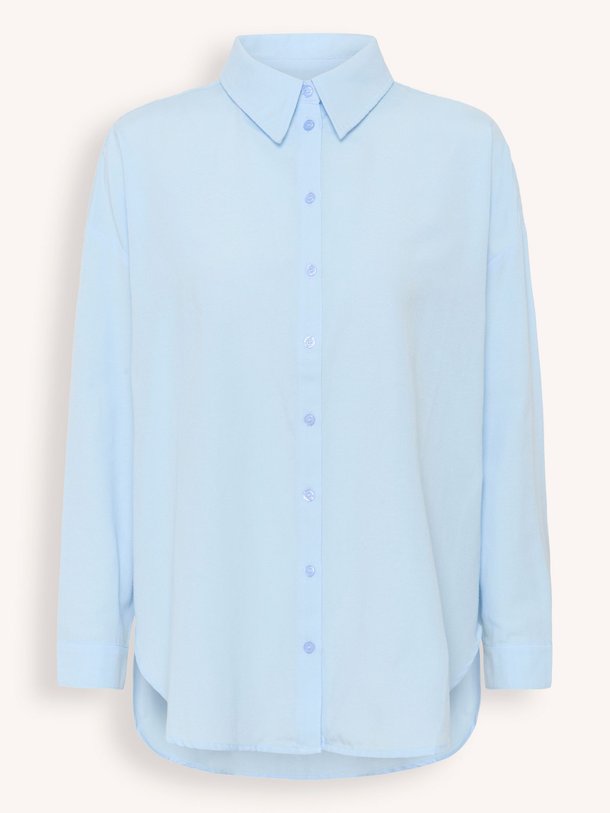 Ontdek de Sunna katoenmix blouse van My Essential Wardrobe in de kleur Lichtblauw bij Orangebag. Op werkdagen voor 21:45 besteld, morgen in huis.