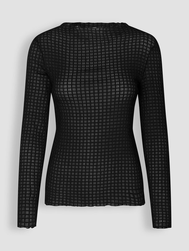 Ontdek de Genifer geweven mesh top met dessin van Modstrom in de kleur zwart bij Orangebag. Op werkdagen voor 21:45 besteld, morgen in huis.