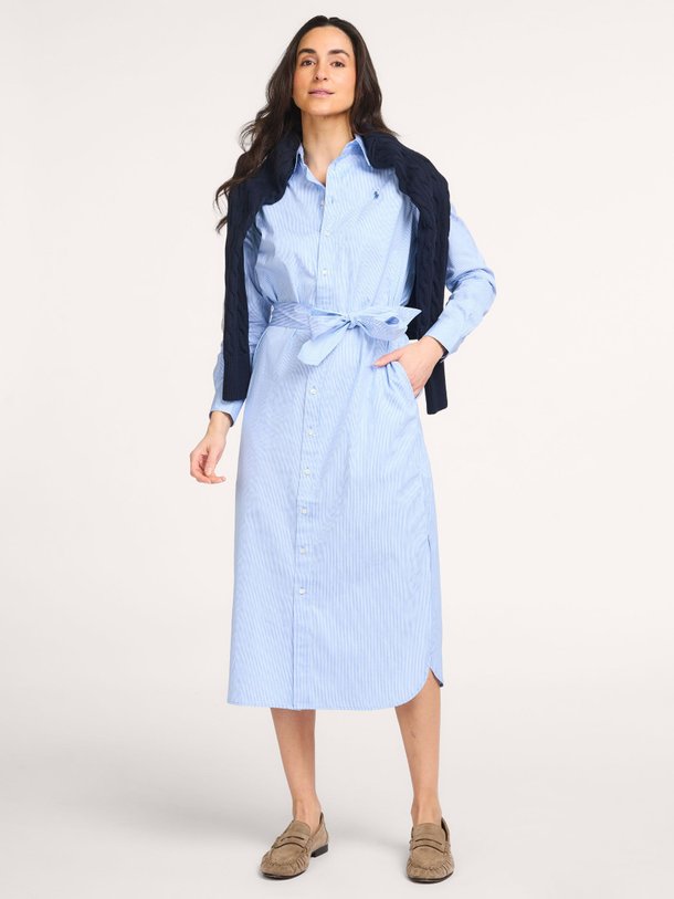 Ontdek de Katoenen gestreepte doorknoopjurk van Ralph Lauren in de kleur Blauw bij Orangebag. Op werkdagen voor 21:45 besteld, morgen in huis.
