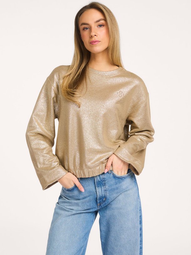 Ontdek de Katoenmix coated sweater van Summum in de kleur Goudkleur bij Orangebag. Op werkdagen voor 21:45 besteld, morgen in huis.