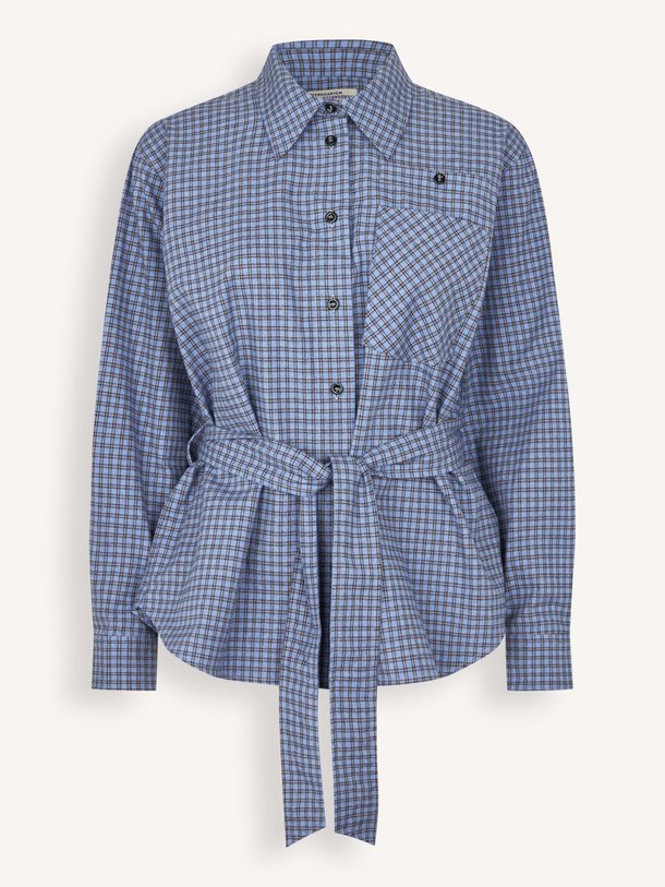 Ontdek de Matina organic cotton geruite blouse van Baum und Pferdgarten in de kleur Blauw bij Orangebag. Op werkdagen voor 21:45 besteld, morgen in huis.