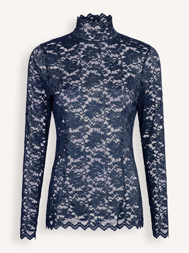 Ontdek de Liza geweven kanten top van Neo Noir in de kleur Donkerblauw bij Orangebag. Op werkdagen voor 21:45 besteld, morgen in huis.