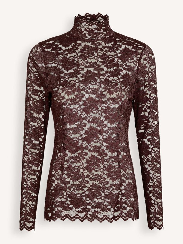 Ontdek de Liza geweven kanten top van Neo Noir in de kleur Bordeauxrood bij Orangebag. Op werkdagen voor 21:45 besteld, morgen in huis.