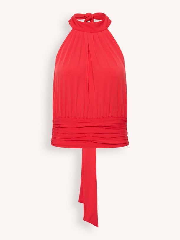 Ontdek de Kadie geweven haltertop van Gestuz in de kleur Rood bij Orangebag. Op werkdagen voor 21:45 besteld, morgen in huis.
